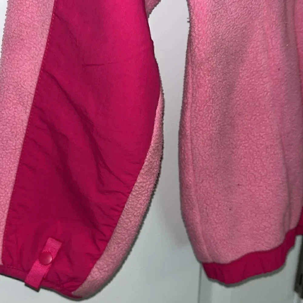 Pink Girls heavy North Face fleece zipper snowboard ski kids jacket L Denali